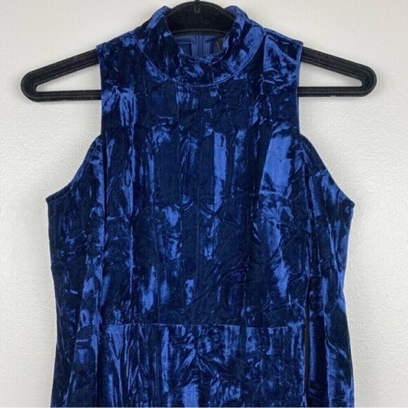 Lulu's A Little Crush Navy Blue Velvet Cold-Shoulder Bodycon Dress Size XS - Picture 4 of 12